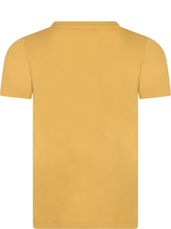 Wolf & Rita Yellow ''sebastiào'' T-shirt For Kids With Heart
