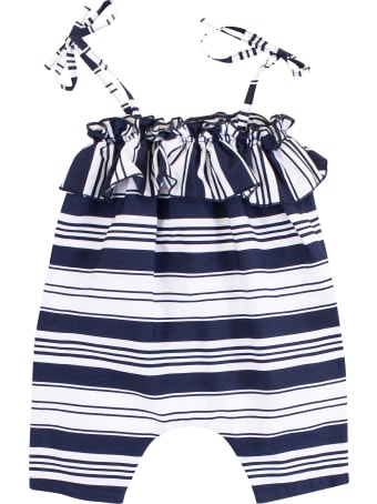 De Cavana Newborn Striped Romper