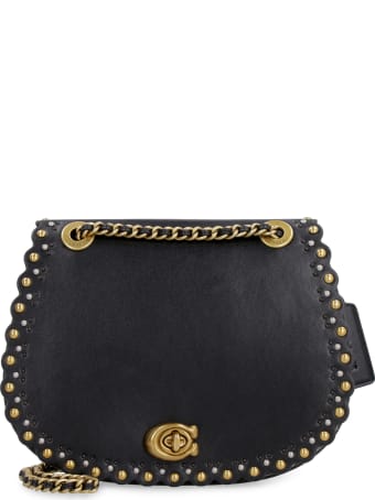 Coach Parker Studded Leather Shoulder Bag