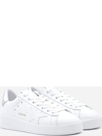 Golden Goose Pure New Sneakers In Leather With Contrasting Heel Tab