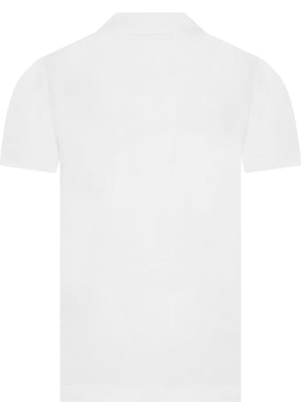 Ralph Lauren White Polo Shirt For Kids With Pony Logo