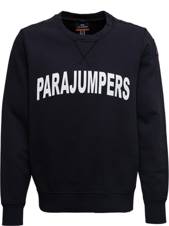 Parajumpers Black Cotton Sweatshirt With Logo Print