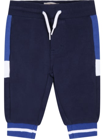 Timberland Blue Sweatpant For Baby Boy With Logo