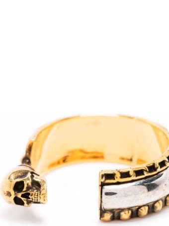 Alexander McQueen Punk Hoop Brass Earrings