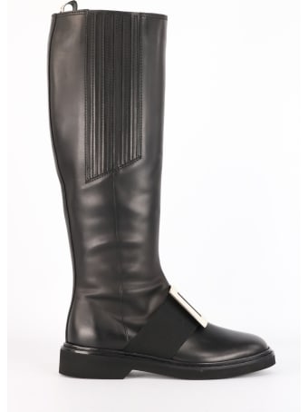 Roger Vivier Viv Ranger Black Boots