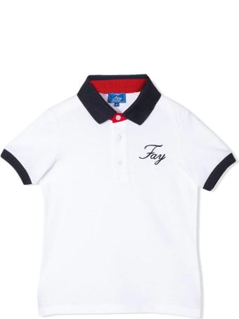 Fay White Cotton Polo Shirt