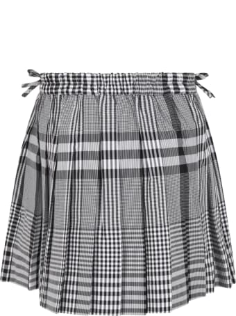 Burberry Multicolor Skirt For Girl With Iconic Check