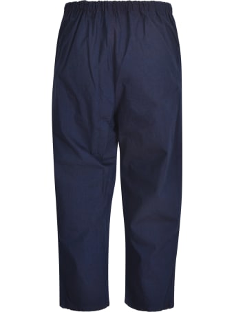 A Punto B Ribbed Waist Plain Cropped Trousers