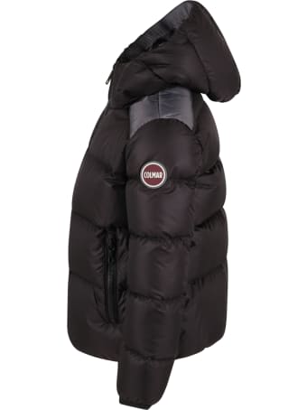 Colmar Black Jacket For Kids With Logo