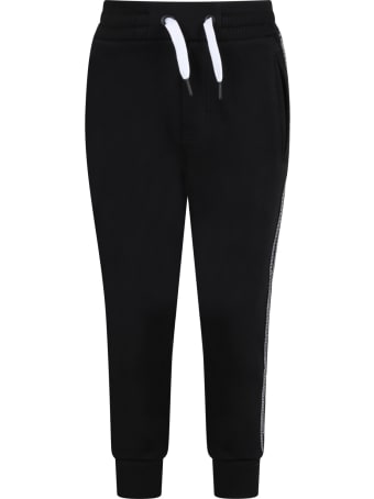 Givenchy Black Sweatpant For Kids With Logos
