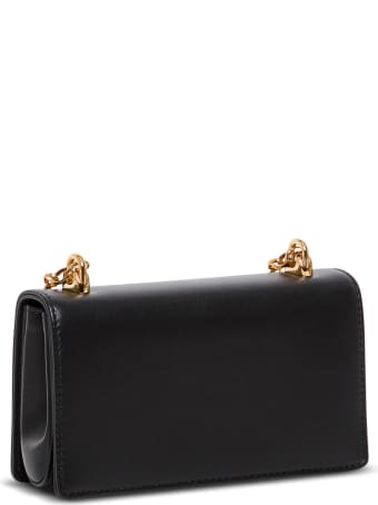 Dolce & Gabbana Dg Girls Crossbody Bag In Black Leather
