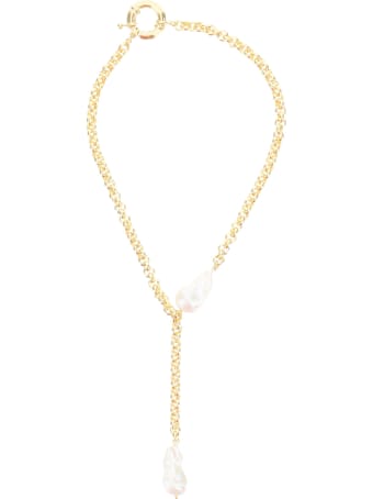 Timeless Pearly Chain Necklace With Pendant And Pearls