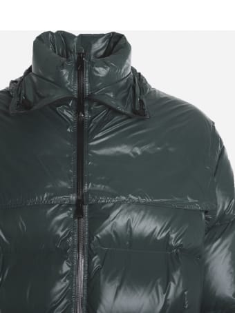 Bottega Veneta Long Oversized Down Jacket In Shiny Nylon