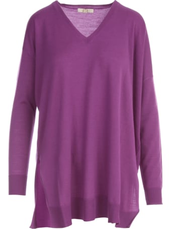 Mantù Asymmetrical V Neck L/s Sweater