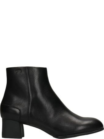 Camper Katie High Heels Ankle Boots In Black Leather