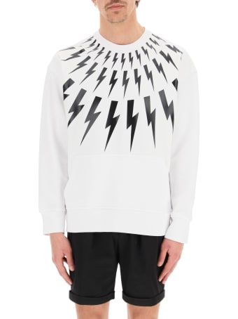 Neil Barrett Fair-isle Thunderbolt Crewneck Sweatshirt