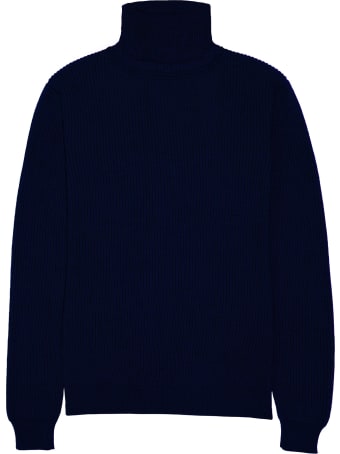 Altea Blue Wool Turtleneck