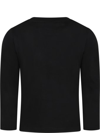 Australian Black T-shirt For Boy With Logo