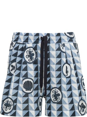 Dolce & Gabbana Majolica Print Cotton Bermuda Shorts