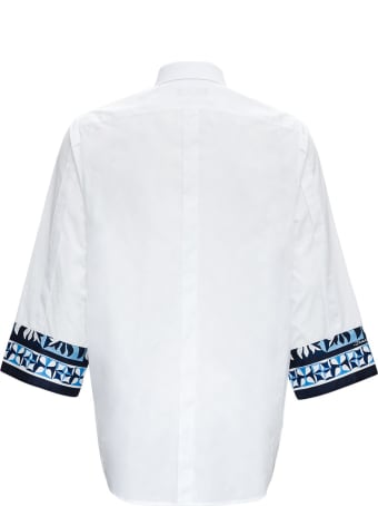 Dolce & Gabbana Oxford Patch Shirt In Cotton Poplin