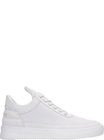 Filling Pieces Low Top Ripple Sneakers In White Nubuck
