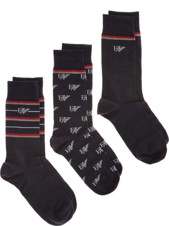 Emporio Armani Underwear Eyelike Knee High Socks