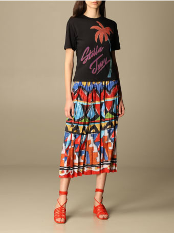Stella Jean T-shirt Stella Jean T-shirt In Cotton With Palm Tree