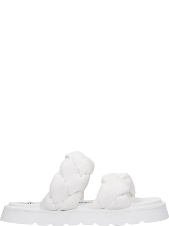Bruno Bordese Iris Flats In White Leather