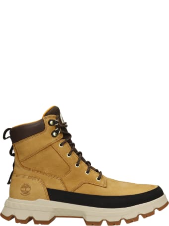 Timberland Combat Boots In Beige Nubuck