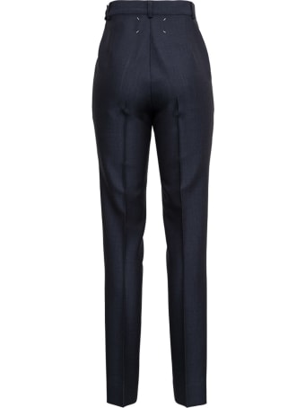 Maison Margiela Anthracite Grey Tailored Pants In Wool Blend