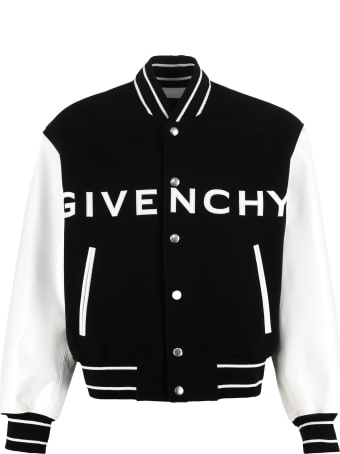 Givenchy Wool And Leather Bomber Jacket