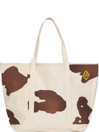 The Animals Observatory Ivory Bag For Kids With Yellow Logo