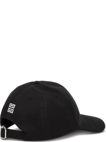 Givenchy Black Cotton Blend Hat With Logo
