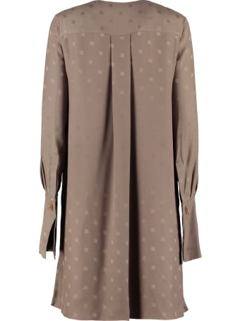 Fendi Ruffled Crepe Mini Dress
