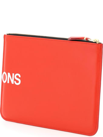 Comme des Garçons Wallet Leather Pouch With Logo