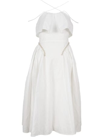 self-portrait Self Portrait Textured Leaf Midi Dress