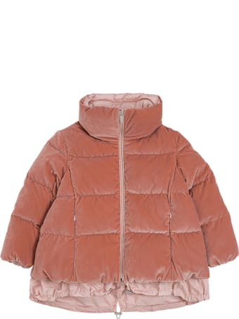 Il Gufo Pink Quilted Velvety Nylon Down Jacket