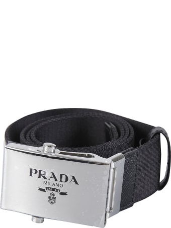 Prada Logo Stamp Buckled Belt