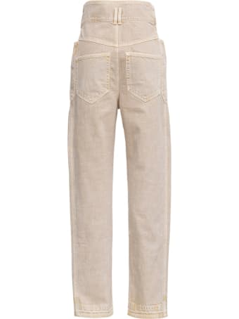 Isabel Marant Étoile Tess Beige Denim Pants