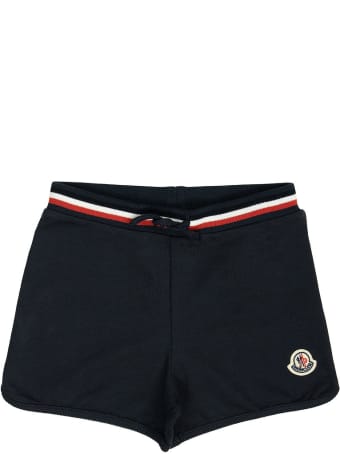 Moncler Drawstrings Logo Shorts Blue