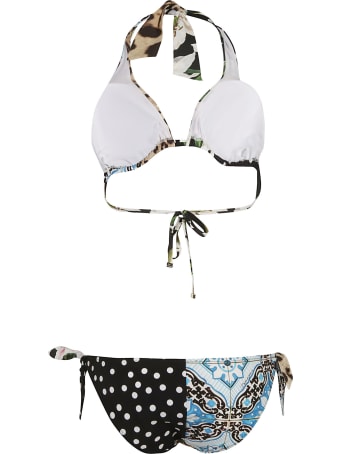 Dolce & Gabbana Floral & Animal Print Bikini