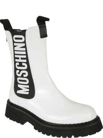 Moschino Elastic Sided Logo Boots