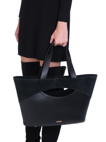 Cult Gaia Jun Tote In Black Leather