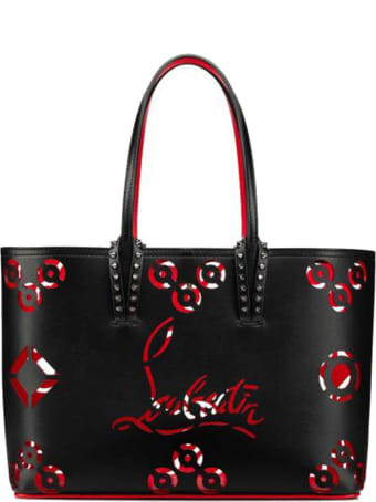 Christian Louboutin Black Leather Cabata Small Loubinthesky Perfore