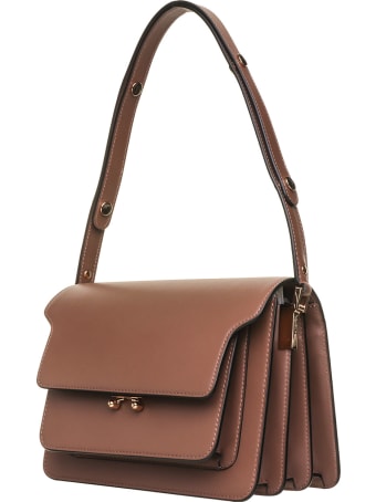 Marni Trunk Leather Shoulder Bag