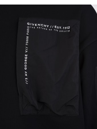 Givenchy Man Black Bimaterial Givenchy Sweatshirt