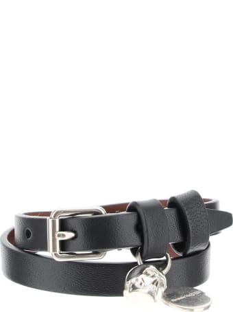 Alexander McQueen Double Wrap Skull Bracelet