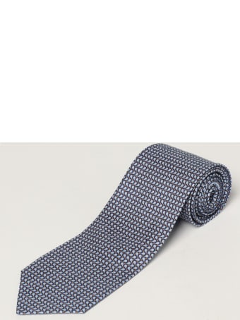 Salvatore Ferragamo Tie Salvatore Ferragamo Tie In Micro Patterned Silk