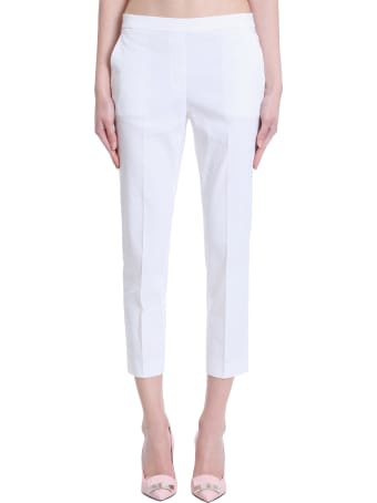 Theory Pants In White Linen