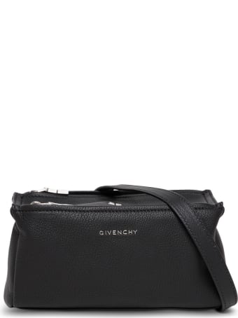 Givenchy Pandora Crossbody Bag In Black Leather With Logo